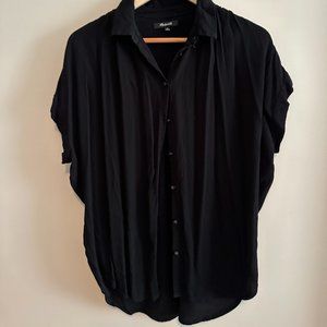 MADEWELL Size M Black button down short sleeve